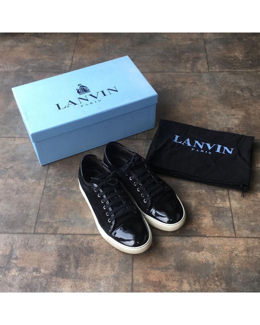 Lanvin Black Dbb1 Lace-Up Sneakers for men