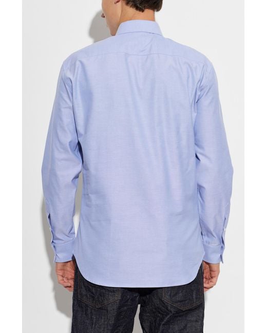 DSquared² Blue Oxford Cotton Relax Dan Shirt for men