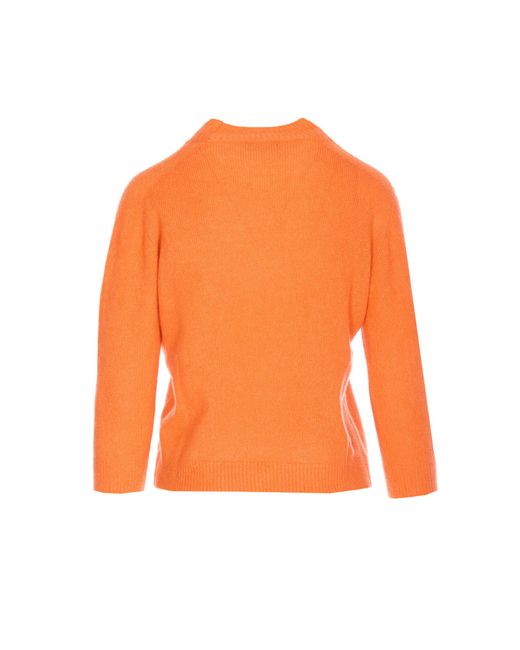 Roberto Collina Orange Crewneck Sweater