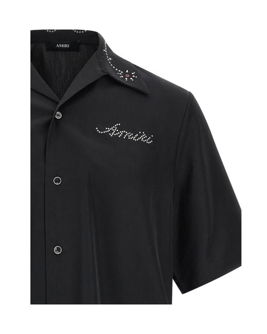 Amiri Black Stud Camp' Shirt for men