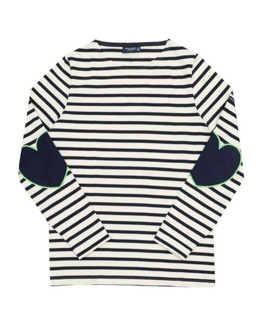 Saint James White Striped T-Shirt