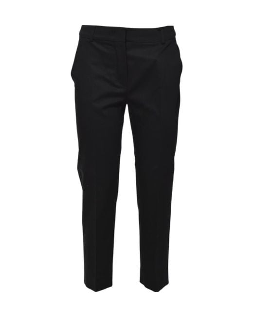 Max Mara Black Pleat Detailed Tailored Trousers