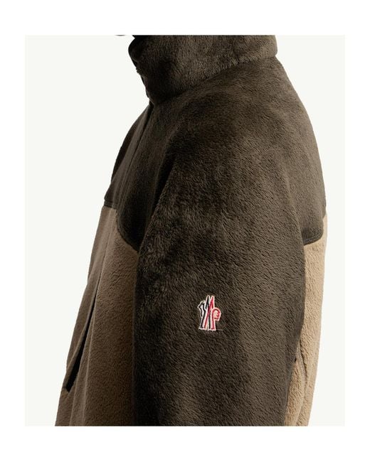 Moncler Green Grenoble Polartec High Neck Sweatshirt for men