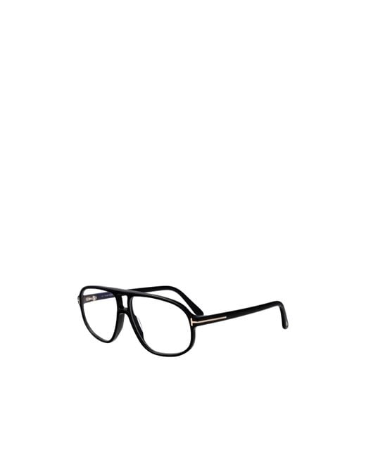 Tom Ford White Eyewear Aviator Frame Glasses for men