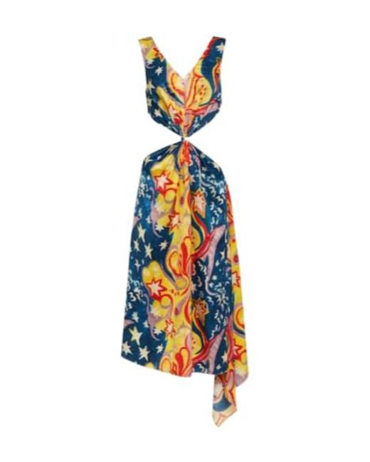 Marni Blue Printed Midi Dress