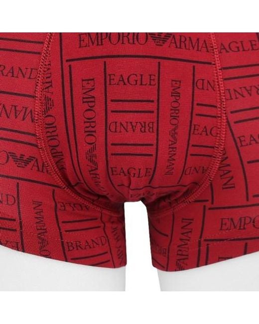 Emporio Armani Red Logo Underwear for men