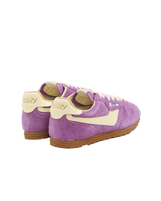Autry Purple Windspin Lace-Up Sneakers