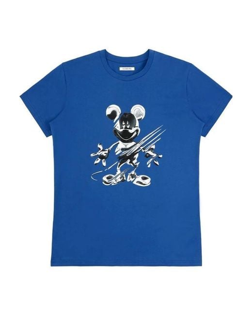Iceberg Blue T-Shirt With Round Neck And Short Sleeves Logo for men