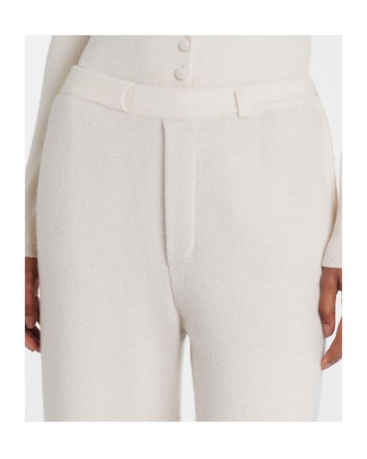 Lisa Yang White Sonya Cashmere Straight Pants