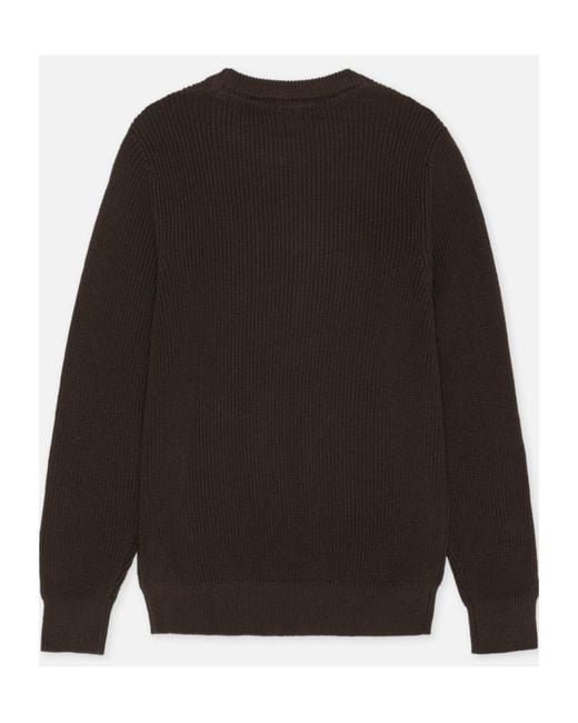 Les Deux Black Ribbed-Knit Crew-Neck Sweater for men