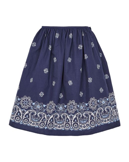 Miu Miu Blue Elastic Waist Skirt