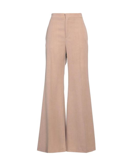 Chloé Natural Plain Colour Formal Trouser