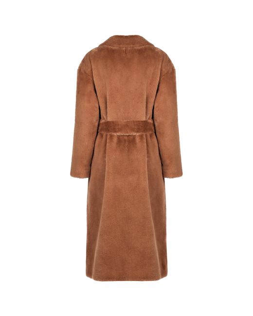 Herno Brown Long-Sleeved Belted Coat