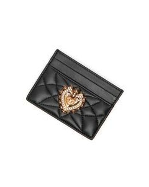 Dolce & Gabbana Black Devotion Logo Plaque Cardholder