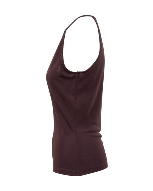 Tom Ford Purple Cut Out Halterneck Top