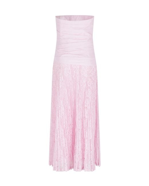 Jonathan Simkhai Pink Annalise Lace Midi Dress
