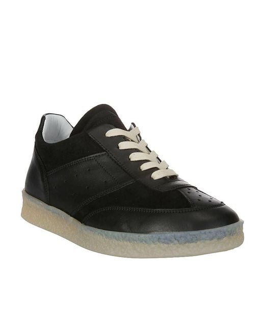 MM6 by Maison Margiela Black Replica Lace-Up Sneakers