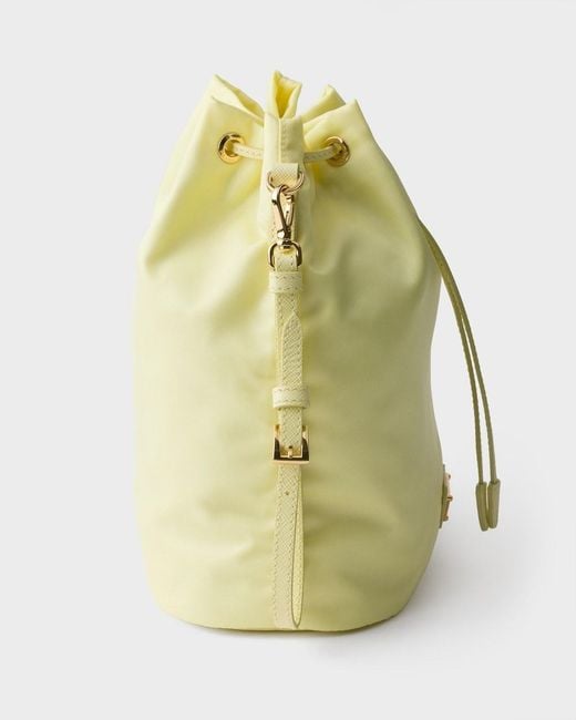 Prada Yellow Drawstring Clutch