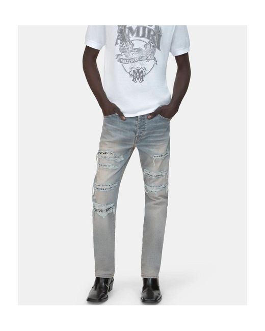 Amiri Gray Vintage Effect Slim Fit Jeans for men