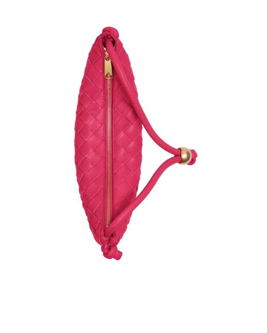 Bottega Veneta Pink Logo Woven Handbag