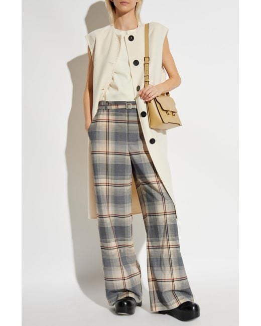 Marni White Buttoned Crewneck Sleeveless Gilet