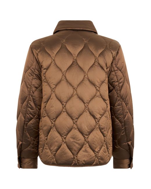 Peserico Brown Diamond-Quilted Down Jacket