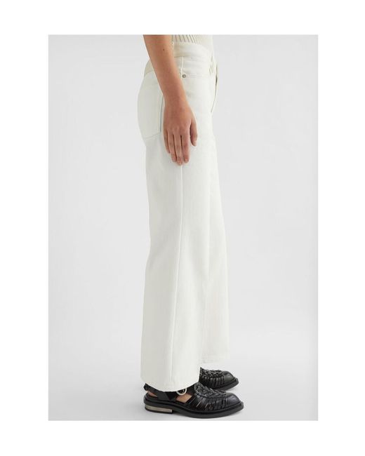 Jil Sander White Flared Denim Trousers