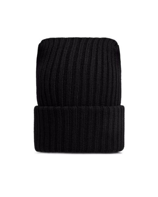 Moncler Black Wool Beanie for men