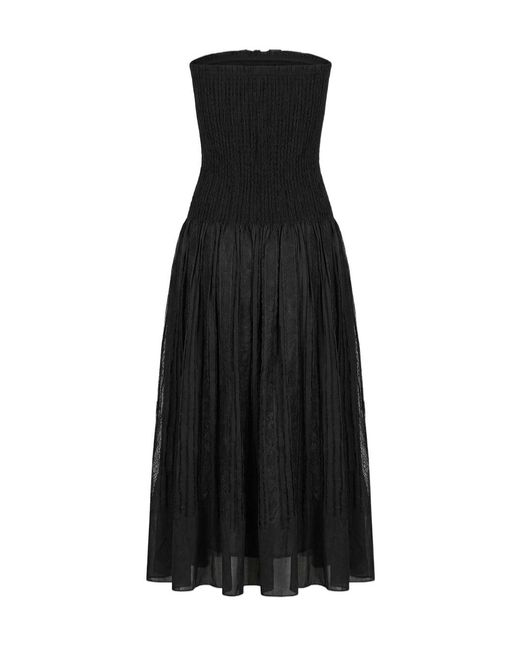 Paloma Wool Black Lupe Pleated Maxi Skirt