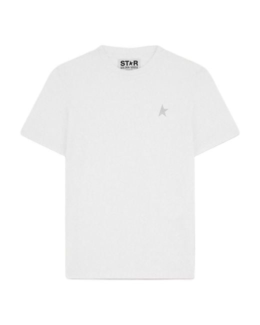 Golden Goose Deluxe Brand White Star Printed Crewneck T-Shirt for men