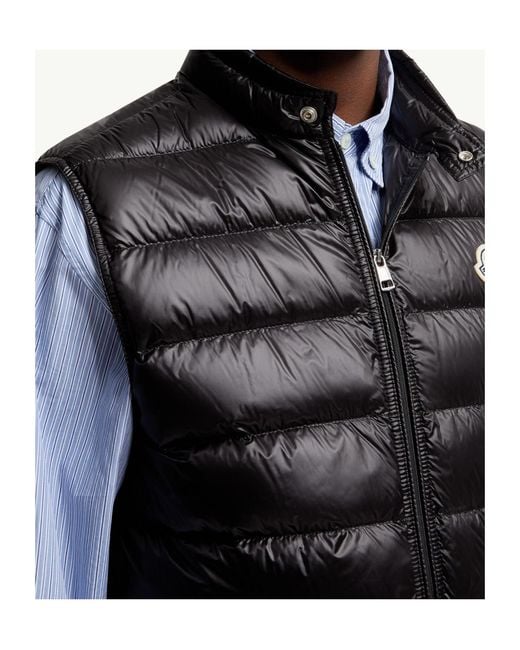 Moncler Black Vests for men