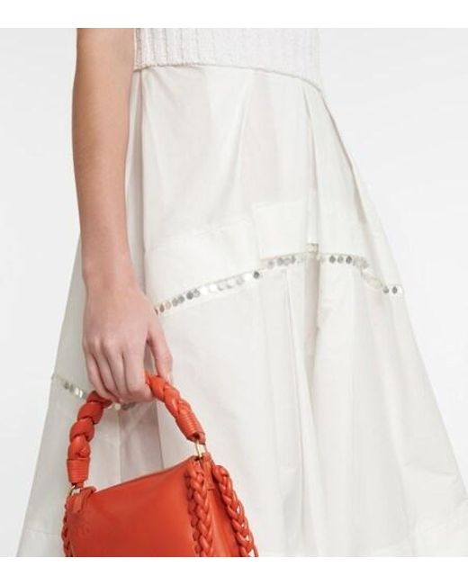 Altuzarra White Lysandra Embellished Midi Dress