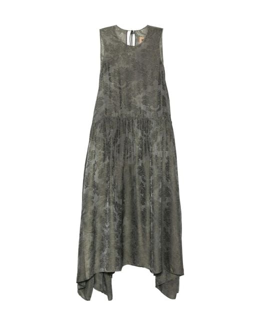 Uma Wang Gray Round Neck Dress