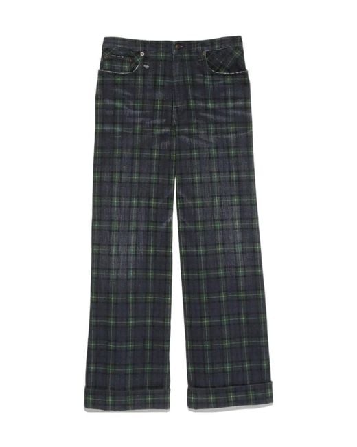 R13 Gray Lisa Checked Jeans
