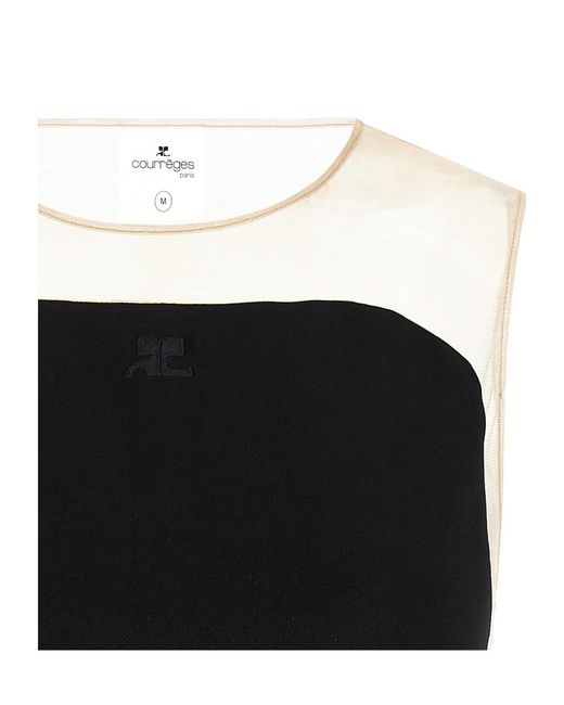 Courreges Black Courrèges Ilusion Sunshiel Tulle Bodysuit