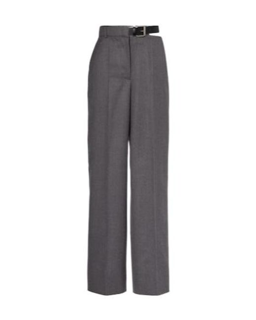 Stella McCartney Gray Wool Flannel Straight Pants