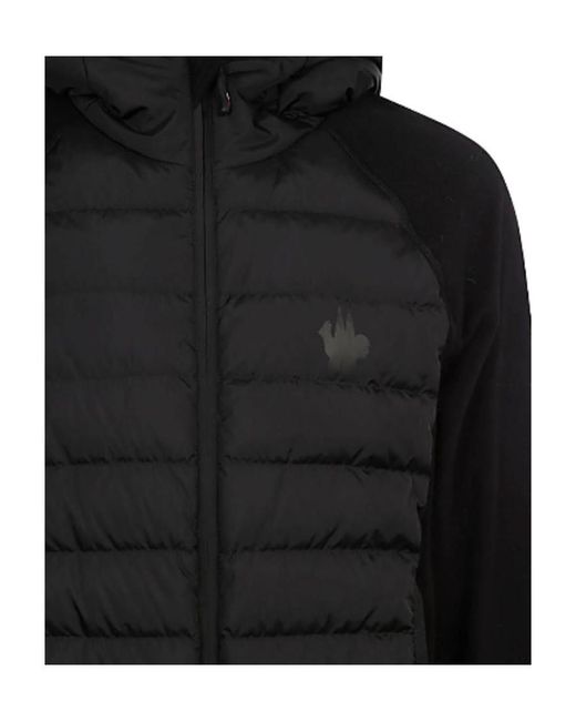 Moncler Black Canmore Logo-Patch Padded Jacket for men
