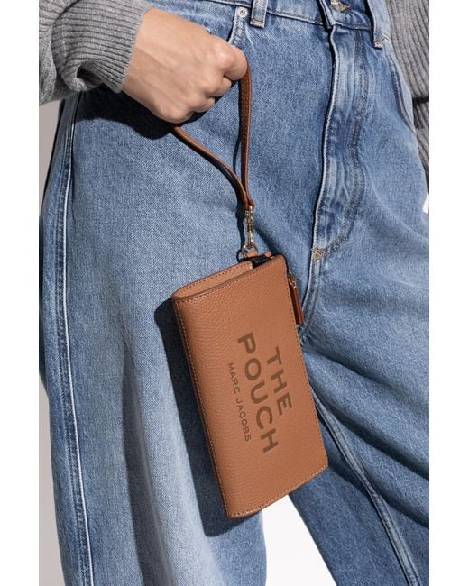 Marc Jacobs Brown The Logo Embossed Zipped Pouch