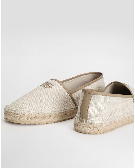 Dolce & Gabbana Natural Canvas Espadrilles for men