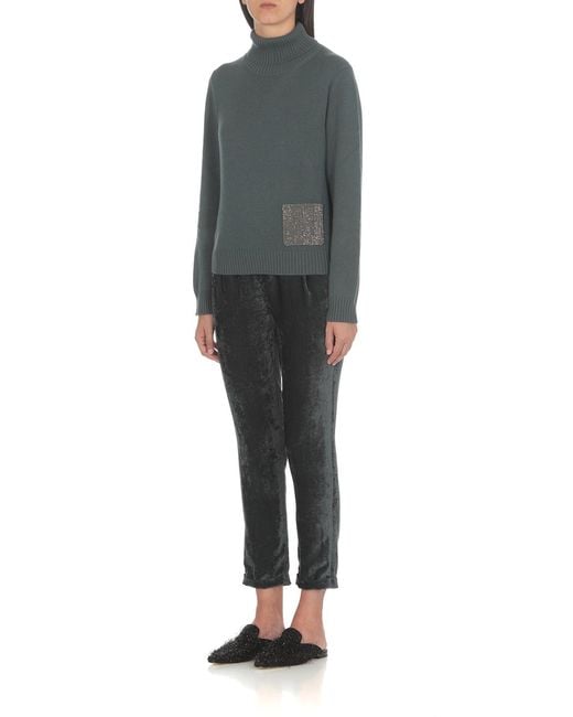 Fabiana Filippi Black Tapered-Leg Corduroy Trousers