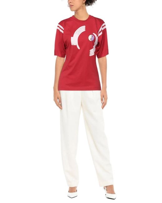 Chloé Red Printed Short Sleeve T-Shirt