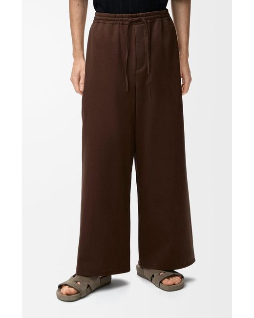 Loewe Brown Cropped Drawstring Pants for men