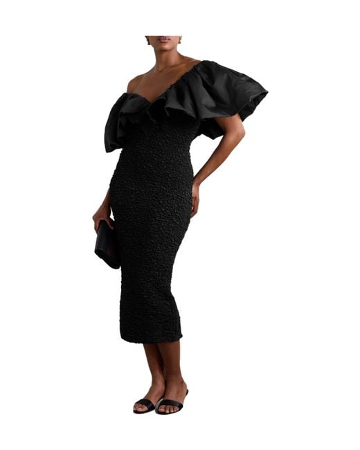 Mara Hoffman Black Popcorn Organic Cotton Midi Dress