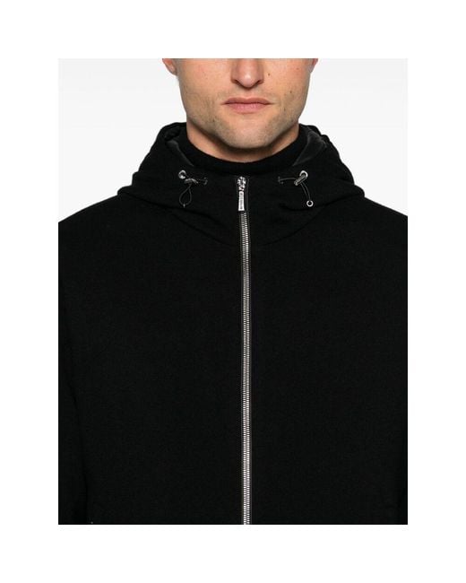 Moorer Black Long-Sleeved Casual Jacket for men