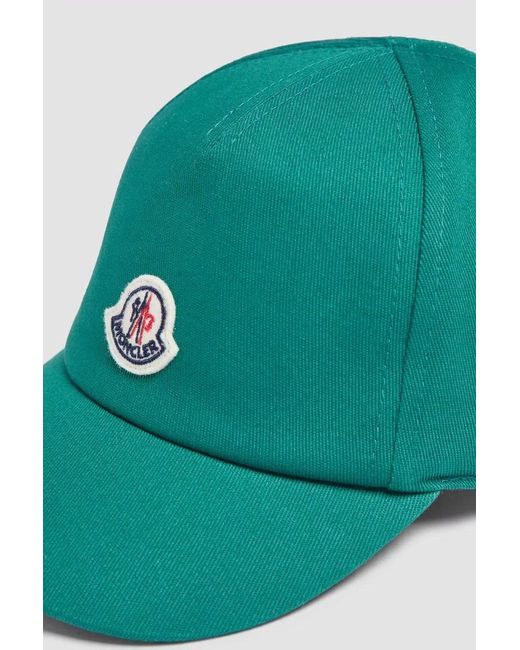 Moncler Green Gabardine Baseball Cap