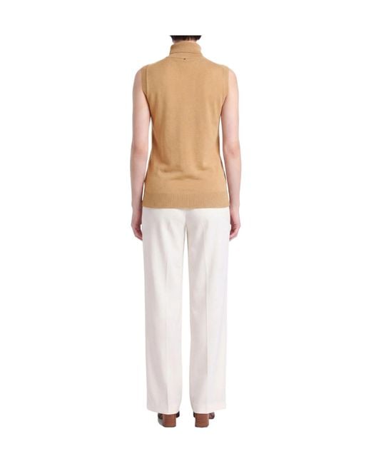 Sportmax Natural Turtleneck Virgin Wool