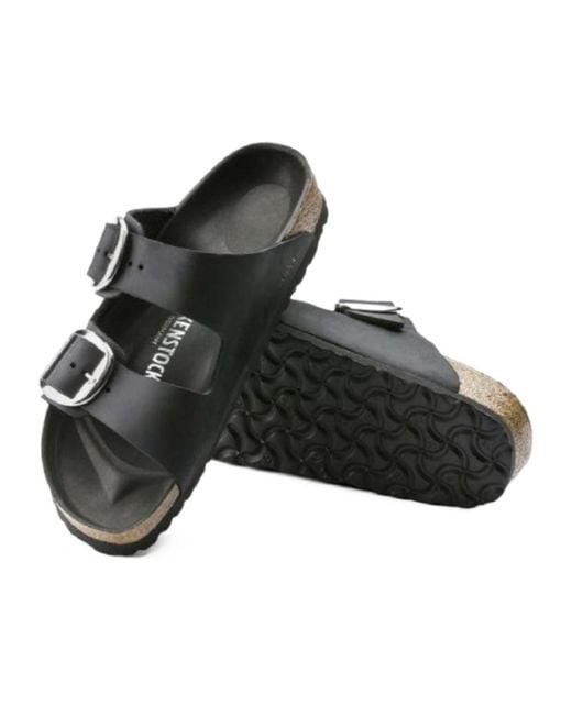 Birkenstock Black Arizona Big Buckle Slip-On Sandals