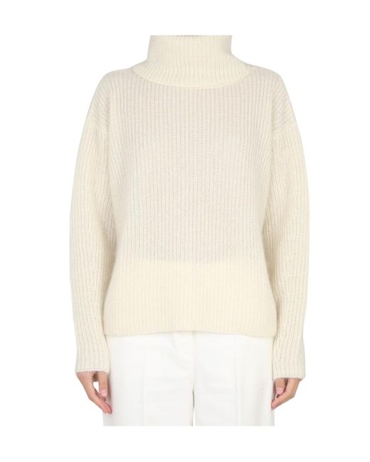 Boss White Boss Roll Neck Knitted Jumper