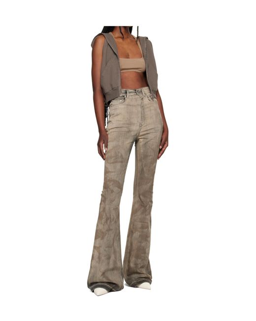 Rick Owens Brown Square Neck Vest