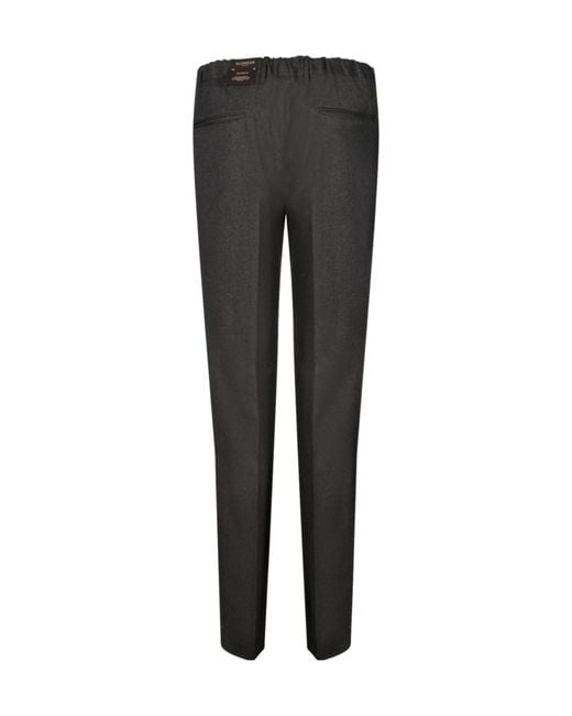 Incotex Gray Slim Fit Wool Pants for men